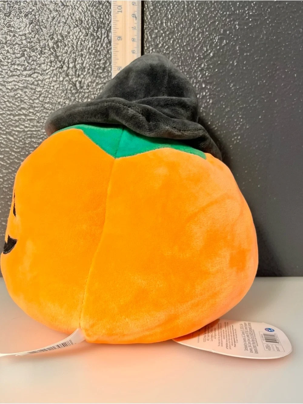 Kids Orange Pumpkin Plush Costume Hat - Halloween Jack-O'-Lantern